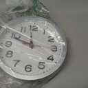 Roymnie Wall Clock Silent Non-Ticking Modern Clock Battery Operated 8 Inch Small Classic Analog Decorative for Kitchen, Bathroom, Office, Bedroom, Home(Silver)