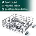 WD28X25960 Dishwasher Lower Rack Replacement Parts for GE Lower Dishrack Drawer Tray Rack 21.8 x 20.6 x 7.3 GE PDW7880G00SS GDWT368V55SS Profile Dishwasher Bottom Dish Rack Assembly 1 Pcs