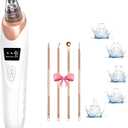 Pore Vacuum Intelligent, USB Rechargeable Blackhead Remover Vacuum,3 Levels Adjustable Pore Vacuum Blackhead Remover, with 5 Suction Power,6 Probe Blackhead Extractor Tools (one Size,Gold) (1 Count (Pack of 1))