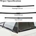 Windshield Wipers for Audi Q5 2018 2019 2020 2021 2022 2023 2024 OEM Quality Wiper Blades Include Front 24 20 Inch and Rear Blade15 Inch Easy to Install Replacement Wipers Pack of 3