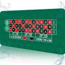 70'' x 35'' Upgraded Waterproof Casino Roulette Tabletop Layout Mat with Carrying Bag, Anti-Slip Rubber Roulette Game Layout Table Top Cover for Parties, Home Entertainment, Game Night