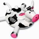 SWIMLINE ORIGINAL 90268 Giant Inflatable LOL Cow Pool Float | Fun Ride-On Raft with Stable Legs & Wings |Lounge Floatie Ideal for Summer Gatherings, X-Large