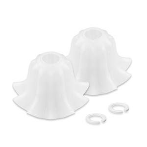 Plastic Lampshades Set of 2, Flower Lampshades 3.7" Top x 7.7" Bottom x 4.5" High, Seaside village Table lamp, Floor Lamps, Pendant Light, Wall Light Replacement Lampshade