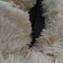 Bedsure Calming Dog Bed for Large Dogs - Donut Washable Large Pet Bed, Anti-Slip Round Fluffy Plush Faux Fur Dog Bed, Fits up to 80 lbs Pets, Ivory Beige, 36 inches