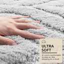 DEXDE Bathroom Rugs 20x32 Inches, Quick Dry Boho Bath Mat Non Slip Geometric Luxury Soft Machine Washable Bath Rugs Carpet for Bathroom Shower Tub Modern Decor, Gray