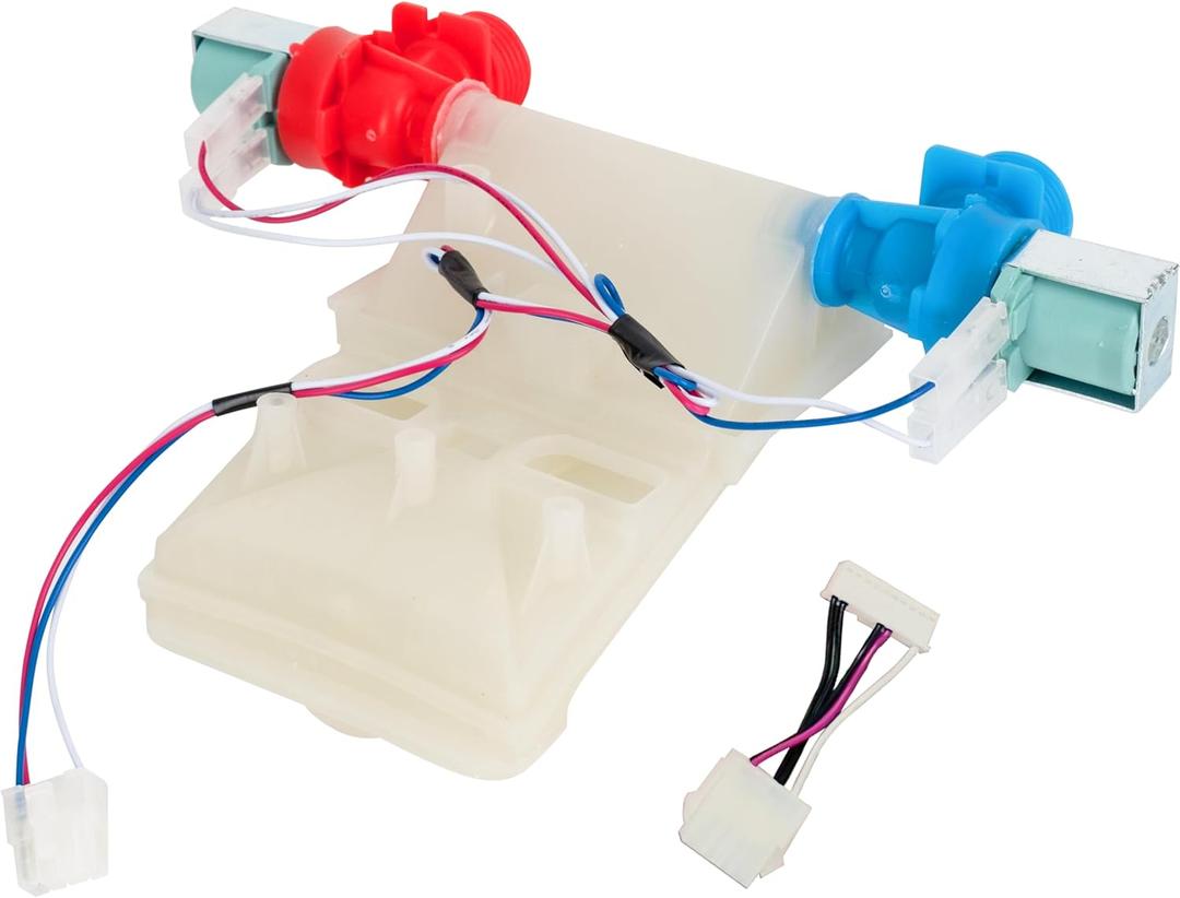 BlueStars W11101906 W11210463 Washer Water Inlet Valve Replacement Part - Compatible with Whirlpool Amana Maytag Washer - Replaces W10701461 W10883458 W10869803 W11038696 AP6329219