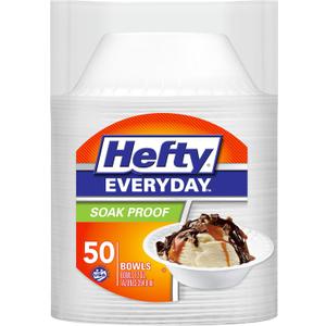 Hefty Everyday Soak-Proof Foam Bowls, 12 Ounce, 50 Count
