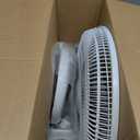 Comfort Zone 16 inch Table Fan with Adjustable Tilt, Wide Area Oscillation, Quiet Air Circulator Fan For Bedroom, 3 Speed Desktop Fan for Home Office, Push Button Controls, White