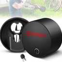 Trailer Hitch Lock Trailer Coupler Lock Fits 2" 2-5/16 Inch, Stainless Steel Trailer Tongue Lock for RV/Camper/Boat Safety with 2 Keys,Black