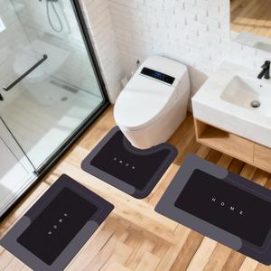 3PCS Thin Bathroom Rugs Set Absorbent Bath Mats Rubber Non Slip Quick Dry Under Sink Mat for Bathroom 16x24 20x24 20x32 inches