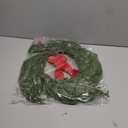 24 Inch Light Up Christmas Norfolk Pine Wreaths with Red Bows Artificial Real Touch Green Wreath with Pre-Lit LED for Front Door Wall Mantle Outdoor Xmas Windows Porch Decor