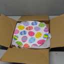 6 Pcs Easter Egg Salad Plates, 10 Inch Melamine Plates Multicolored Ceramic-Like Egg Dinnerware for Spring Easter Party, Ideal for Salad, Dessert & Holiday Gifts