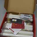 YAUNGEL Window Candles, 10 Pack LED Battery Operated Christmas Candles for Windows with Remote Timer Electric Flameless Candle Lights with Candle Holders Suction Cups for Christmas Decorations (Gold Base)