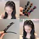 4pcs Sparkling Barrette Braided Hair Clips for Women Rhinestone Hair Clip for Short and Long Hair for Thick and Fine Hair Hair Styling Accessories for Holiday Party Birthday Gifts for Women