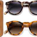 EASY READ 2 Pack Bifocal Reading Sunglasses for WomenRetro Round Sunglass Readers UV400 Protection