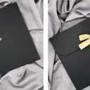 ANDANTINO 100% Mulberry Silk Scarf -21 Lightweight Square Neckerchief  Breathable Digital Printed Scarves with Gift Packed (Star-black)