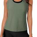 Aleumdr Womens Athletic 3 Piece Tankini Swimsuits with Shorts Swim Tank Tops with Sports Bra and Boyshorts Bathing Suits (M)