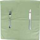 Solid Color Cotton Blended Dinner Cloth Napkins - Set of 12 (17 x 17 inches) - for Events & Home Use (Olive Green)