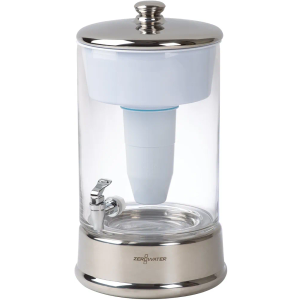 ZeroWater 40-Cup Ready-Read 5-Stage Water Filter Pitcher Dispenser with 5-Stage 0 TDS Zero Water Filter – IAPMO Certified to Reduce Metals, Chlorine, Lead, Chromium, and Forever Chemicals PFOA/PFOS