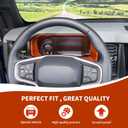 RAZPOY for Bronco Dashboard Panel Trim, Center Control Dash Board Cover Compatible with 2021-2024 Ford Bronco Interior Accessories, Orange (Not for 2025 Bronco, Not for Sport)