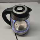 Chefman Electric Kettle with Temperature Control, 5 Presets LED Indicator Lights, Removable Tea Infuser, Glass Tea Kettle & Hot Water Boiler, 360 Swivel Base, BPA Free, Stainless Steel, 1.8 Liters