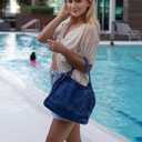 AOCINA Denim Purse Jean Tote Bag for Women Crossbody Shoulder Weekend Bags Denim Purses and Handbags for Women