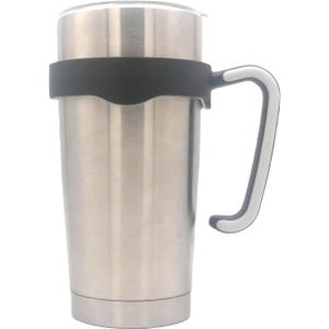 20 oz Tumbler Handle, Anti Slip Travel Mug Grip Cup Holder for Vacuum Insulated Tumblers, Suitable for Yeti Rambler, Trail, Sic, Ozark and More 20 Ounce Tumbler Mugs Accessories (Black)