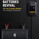 HULKMAN Sigma 1 Battery Charger - 1A 6V/12V Smart Car Battery Trickle Charger, Automatic Battery Maintainer & Desulfator with Overcharge Protection - for Lead-Acid & Lithium Batteries