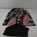 OYOANGLE Girl's 2 Piece Clothing Sets Outfits Sleeveless Halter Crop Top and Tropical Print Pants Sets (Black Multi, 11-12 Years)