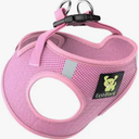 EcoBark Teacup Dog Harness  Luxury Step in Dog Harnesses XXXS  Reflective and Adjustable Vest Harness  Soft Mesh Halter Harness Vest for Puppies & Dogs (Baby Pink)