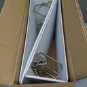 Amazon Basics 3 Ring Binders, 3 Inch D-Ring Organizer for School, Home Office, Paper Storage, White, 2 Pack