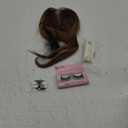 Flufymooz Real Human Hair Toppers for women, 10 Inch Clip in Bangs 100％ Human Hair Toppers for Thinning Hair, Cover Hairpiece with 150% Density Silk Base-Chocolate Brown with Blonde