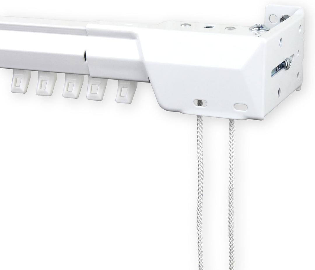 Rod Desyne AMN-3111-301 Heavy Duty Center Open Traverse Rod, 30-48 inch, White