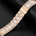 Wearlizer Compatible with Apple Watch Band 38/40/41/42mm Fashion Wristbands Womens, Stainless Steel + Resin Metal Replacement for iWatch Series 11 10 9 8 7 6 5 4 3 SE/Ultra 3 2 1-RoseGold/Colorful