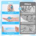 3pcs Squishy Stress Cube, 2026 New Squishy Stress Ice Cube Fidget Toys, Stress Relief Toys Squeeze Toys for Adults (Blue)