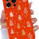 Compatible with iPhone 16 Pro Christmas Case Gifts for Women Boys Girls Girly, Glitter Sparkly Bling Cute Phone Cover, Tree
