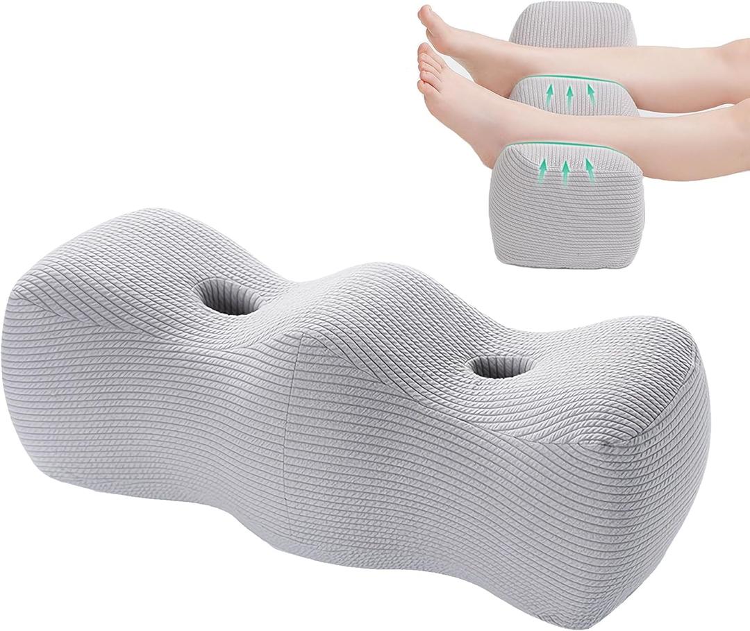 Leg Elevation Pillows For After Surgery,Leg Elevating Pillow,Leg Wedge Pillow After Knee Replacement Post Surgery,Elevation Pillow for Leg Swelling Blood Circulation,Knee Pillow For Back Sleeping (Grey)