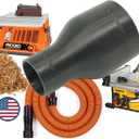 Hose Adapter for 2-1/2" Dust Collection Ports - Made in USA - Connects to Table Saw, Bandsaws, Spindle Sanders, Miter Saws, and other equipment (1-1/4" Hose)