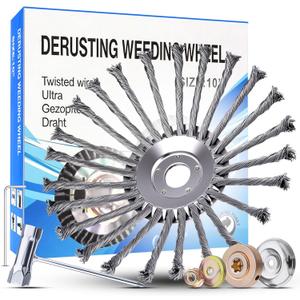 10 Inch Unbreakable Wired Trimmer Blade for Weed Eater, Steel Wire Rotary Brush Cutter Trimmer Head, Weed Eater Head for Weed Eater, Brush Cutter, Weed Wreckers, Moss Grass Rust Removal