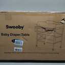 Sweeby Portable Baby Changing Table, Foldable Diaper Changing Station with Waterproof Pad, Mobile Nursery Organizer for Infant & Newborn Essentials, Black