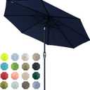 Tempera Patio Market Outdoor Table Umbrella with Auto Tilt and Crank, Large Sun Umbrella with Sturdy Pole & Fade Resistant Canopy, Easy to Set