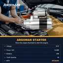 17904N Starter for 03-08 Infiniti FX35 03-07 G35 06-08 M35, for 03-07 Nissan 350Z V6 3.5L, Starter Motor Replace 23300-AM600,23300-AM60A,23300-AM60AR,2330M-AM60ARW