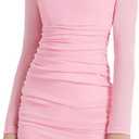 EXARUS Girls School Dance Formal Dress Tween Prom Party Teen Special Occasion Graduation Short Fitted Bodycon Dresses
Size 12Y