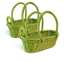 Hand Woven Waterproof Wine Bottle Basket, Mountain Green