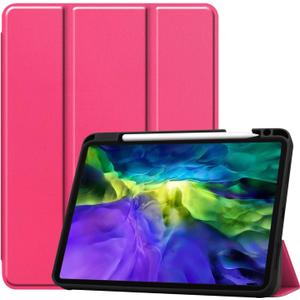 Tablet Cover for Apple iPad Pro 11 1st 2nd 3rd 4th(2018 2020 2021 2022 Release),Folio Stand Lightweight Sleep/Wake Up Leather Case for Apple iPad Pro 11 Gen 1 2 3 4 11" (TPU-Peach Red)