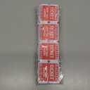 Pack of 4 L LIKED 200 Raffle Tickets, 50/50 Double Roll Tickets for Event, Raffles, Carnival, Door Prizes and Class Reward (Red)