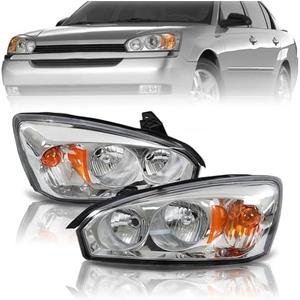 WFLNHB Headlights Assembly Replacement for Malibu SS 2004-2008 Headlights Headlamps Driver and Passenger Side