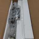 MELUCEE 4 Lights Brushed Nickel Vanity Light with Hammered Glass Shade