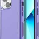AICase for iPhone 13/iPhone 14 Case,Heavy Duty 3-Layer Rugged Pocket-Friendly Phone Case,Durable Military Grade Protection Shockproof/Drop Proof/Dust-Proof Protective Cover for iPhone 13/iPhone 14 (Light purple Case)