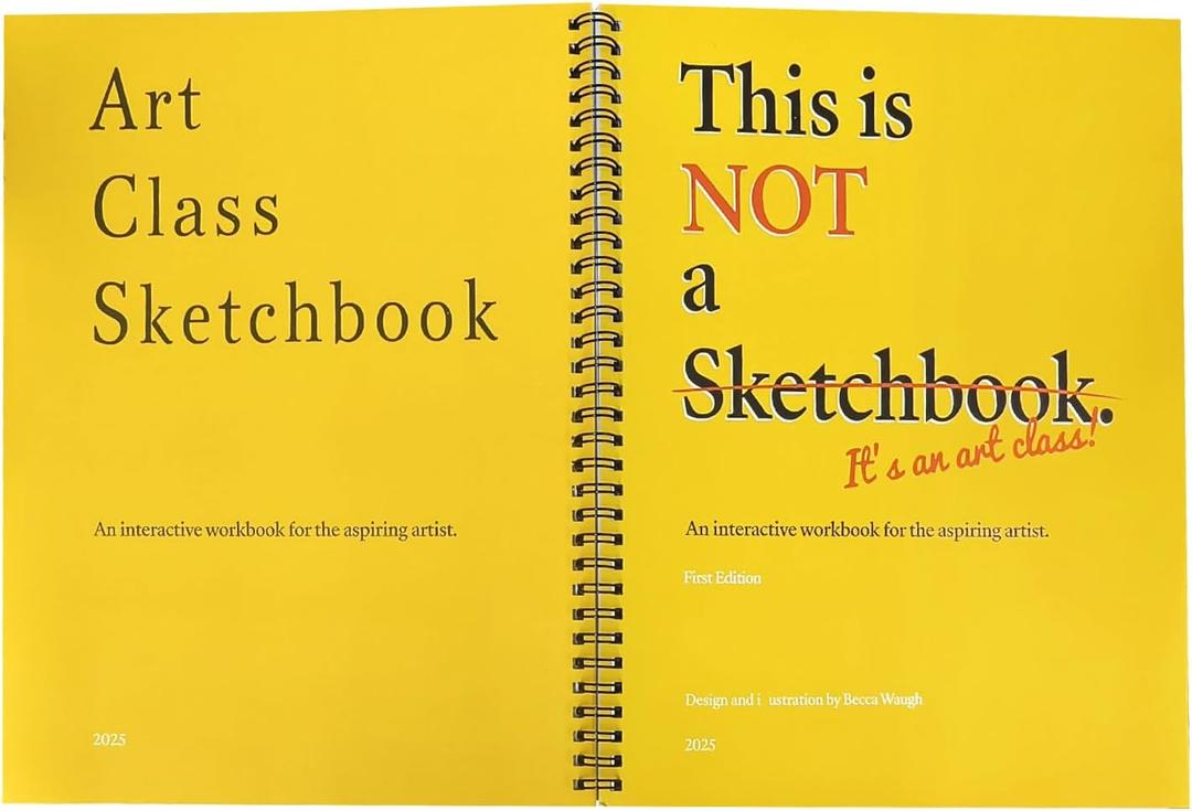 Drawing Sketchbook,This is Not A Sketchbook, It's an Art Class, A Painting Art Book About How to Draw, Spiral-Bound Workbook Interactive Coloring Book for The Aspiring Artist